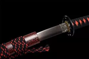 Katana Magma (acier Damas Rouge)
